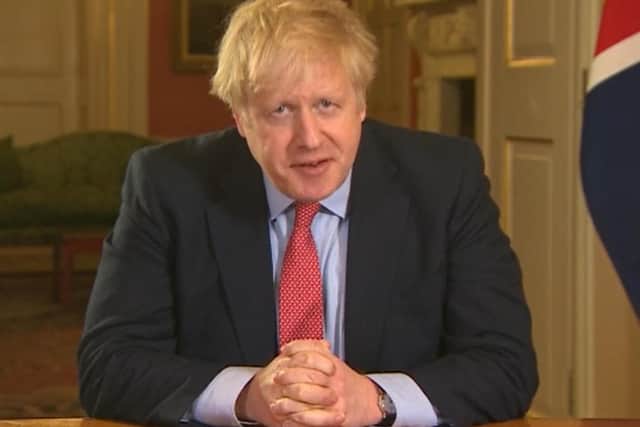 Prime Minister Boris Johnson addresses the nation. Photo: PA