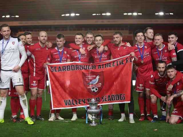 Boro celebrate lifting the North Riding Cup