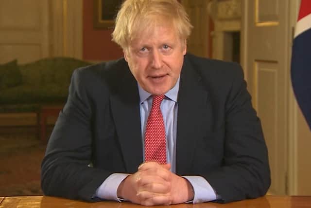 Boris Johnson addressed the nation when he enforced a lockdown in the UK.