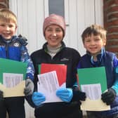 Kerry Fieldhouse with her sons Jay and Evin