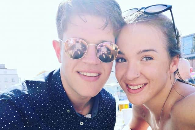 Lewis Kellett and his girlfriend Esther Hulme