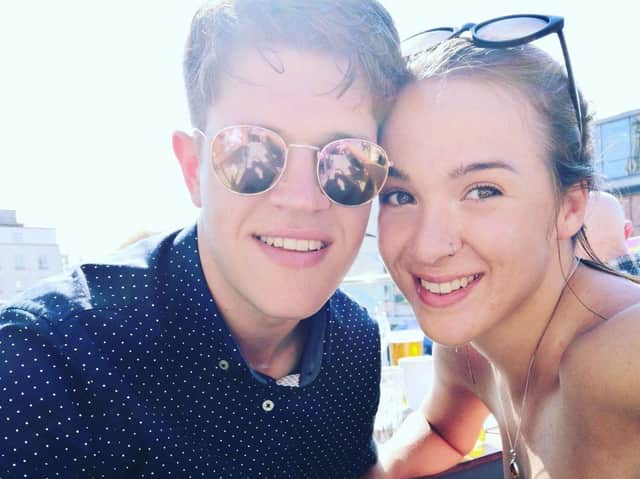 Lewis Kellett and his girlfriend Esther Hulme