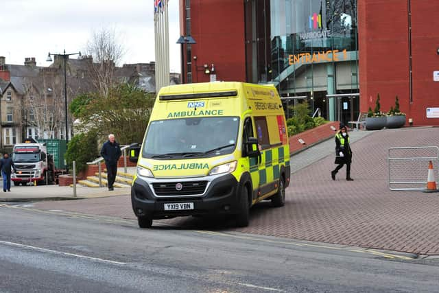 Preparation underway at Harrogate Convention Centre. Picture: JPI Media/ Gerard Binks