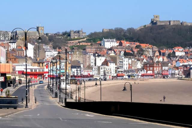 A deserted Scarborough sea front