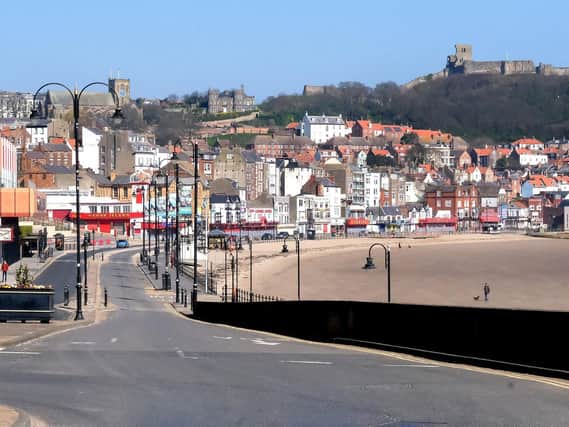 A deserted Scarborough sea front