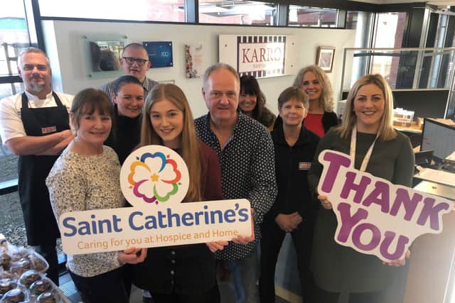 Karro is supporting Saint Catherine’s (photo taken before social distancing).