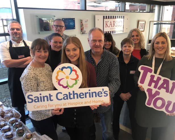 Karro is supporting Saint Catherine’s (photo taken before social distancing).