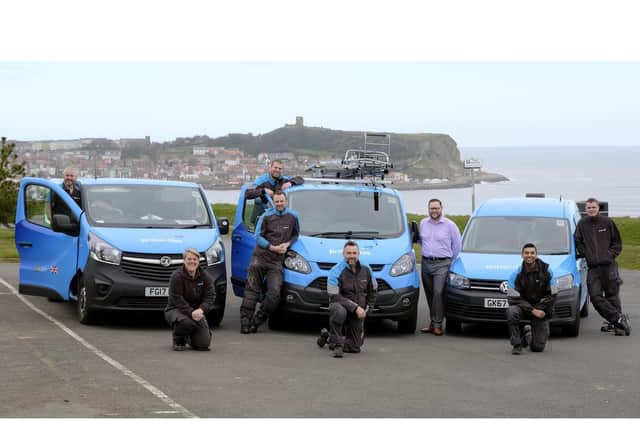 Scarborough's British Gas team Matt Moorehouse, Sarah Bisby Owen, Scott North, Hisham Al Bizri, Gary Moss, Ben Wilkinson, Jay Shinji and Steven Frederiksen. Picture: JPI Media/ Richard Ponter