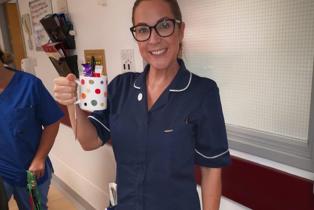 Emma works on Winstanley Ward at Wigan Infirmary. Her husband Jamie wanted to say: "Keep going Emma, you and your colleagues are doing an amazing job every single day. We are so proud of you. Love Jamie and Harry".