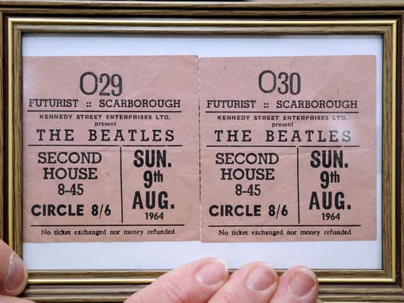 Tickets for one of the 1964 concerts.