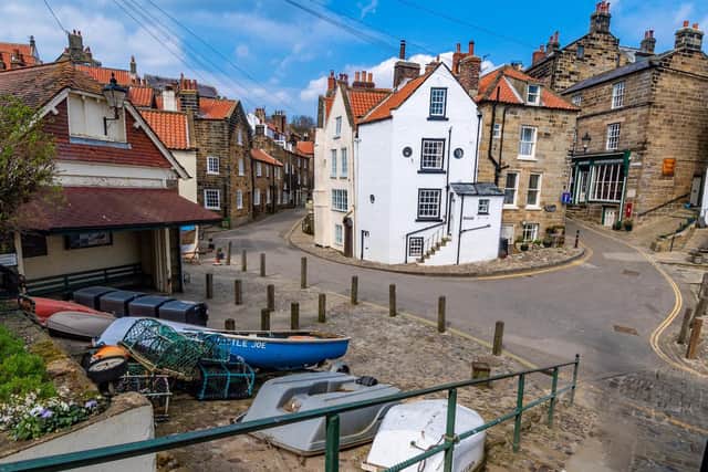 Robin Hood's Bay, usually swarming with tourists, is left 'deserted' over Easter Bank Holiday as the public stay at home for the UK lockdown.