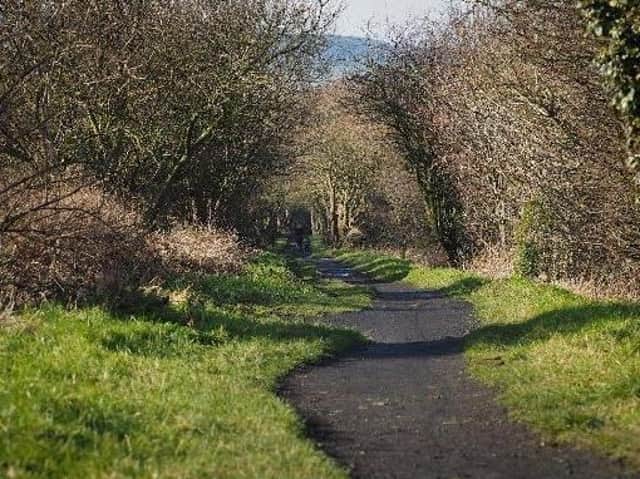 A section of the Cinder Track between Scarborough and Whitby