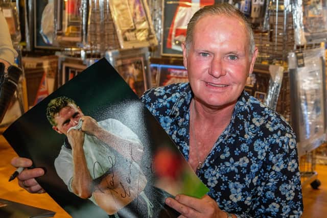 Paul Gascoigne pictured last summer
