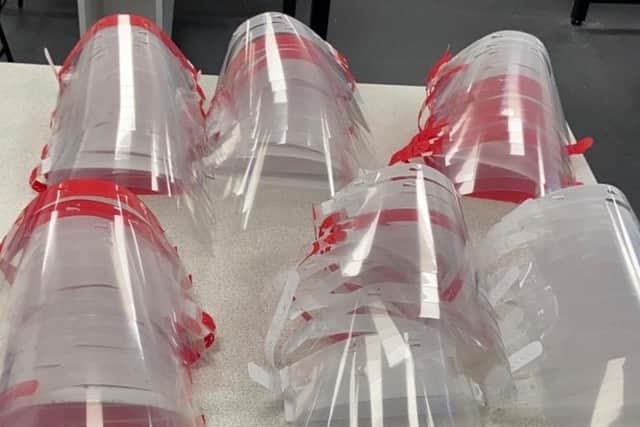 The protective masks.