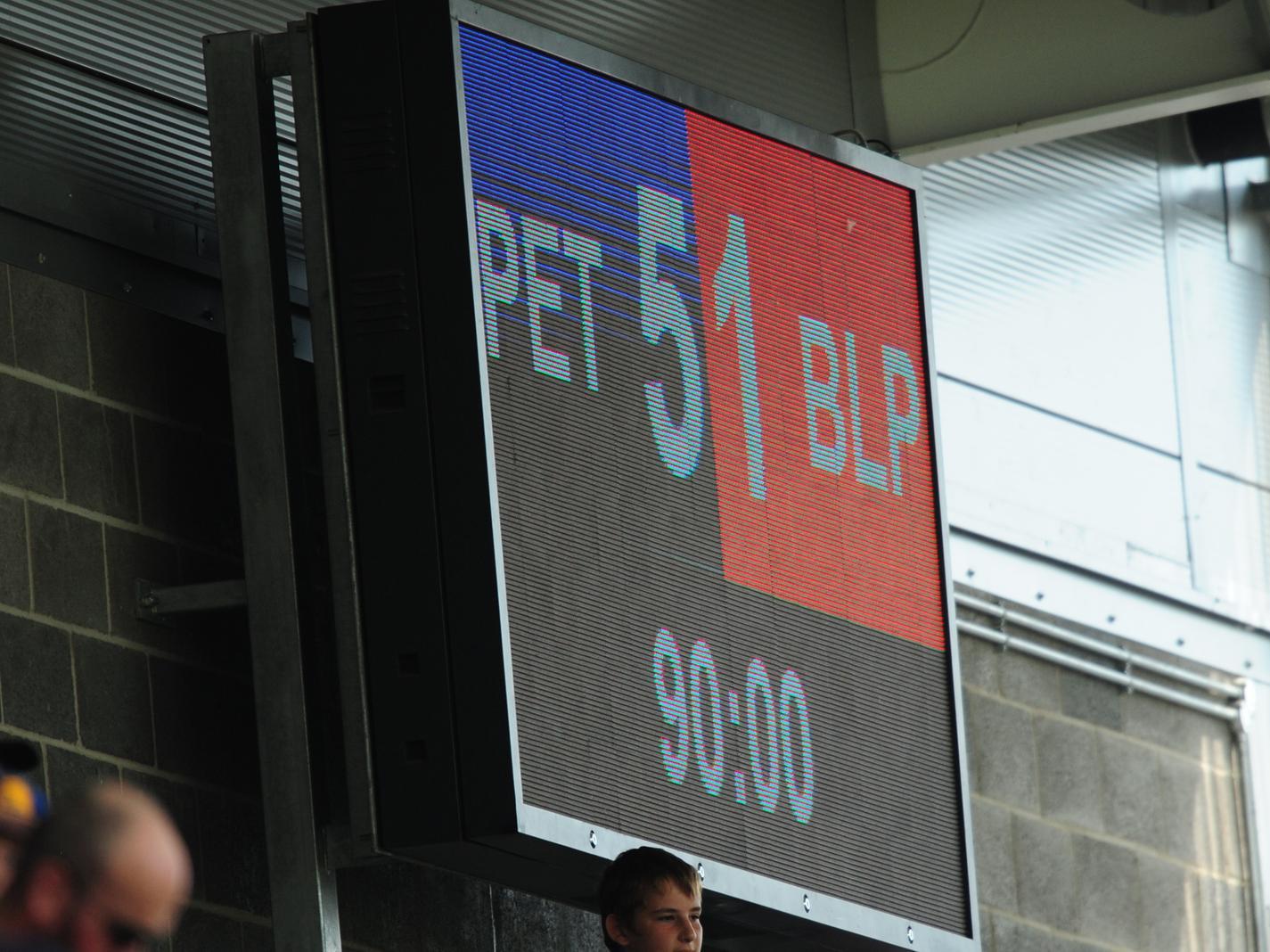 Blackpool's relegation to League Two was confirmed with a 5-1 defeat against Peterborough