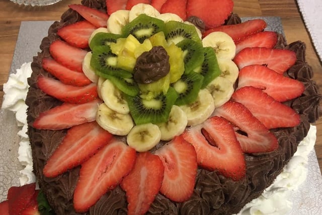 Djam Bkh Mnr made this wonderful cake with their 12-year-old  daughter for her birthday, plenty of buttercream, chocolate and fruit.