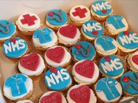 Lou Ann made cakes for her neighbours who work in NHS prison services and her in NHS mental health, some went to nurses at Wigan Hospital but those pictured went to a team of district nurses in Leyland.