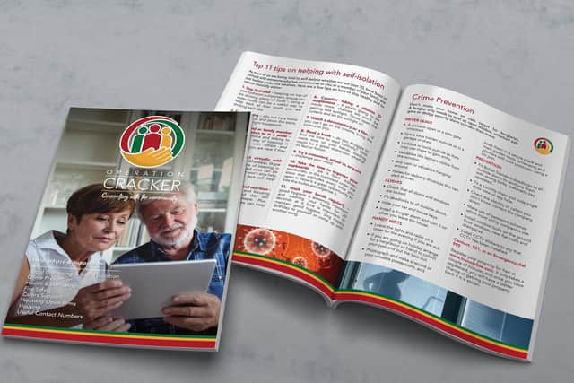 The booklet which will be handed out to vulnerable residents in Eastfield. Picture: McCain Foods.