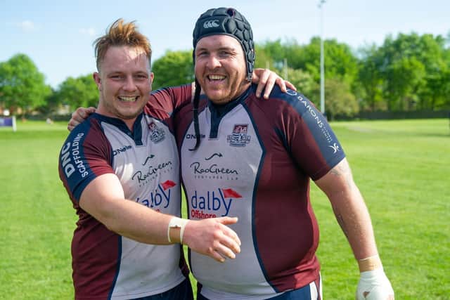 Matty Jones (right) has taken over as head coach of Scarborough RUFC