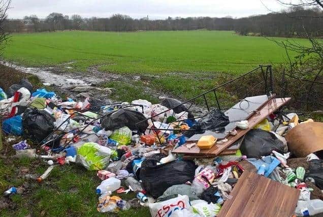 Fly tipping stock image. JPI Media