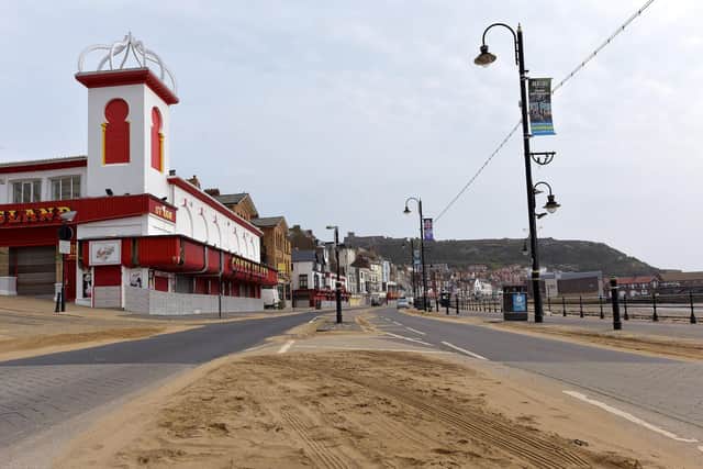 A deserted Foreshore Road in Scarborough