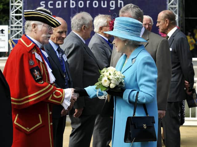 The Queen, pictured opening Scarborough's Ope Air Theatre in 2010.