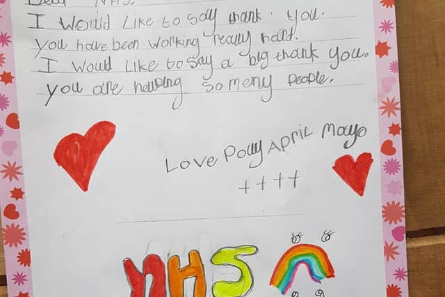 Polly's thank you note.