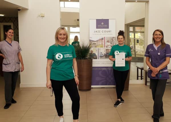 The team of 17 staff, known as Jazzy Gems, walked 10,000 steps each day for eight days.