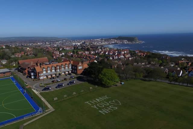 A still from the drone footage. Picture: Scarborough College.