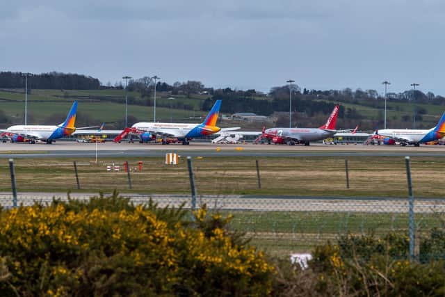 Grounded flights. Picture: JPI Media/ James Hardisty