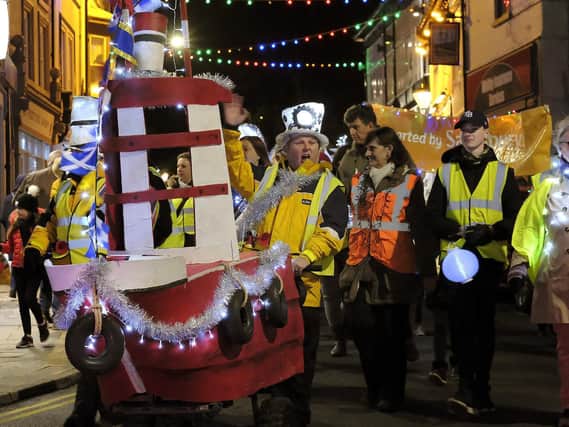 Whitby's Christmas lantern procession.