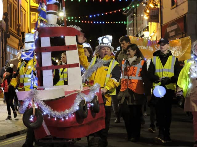 Whitby's Christmas lantern procession.