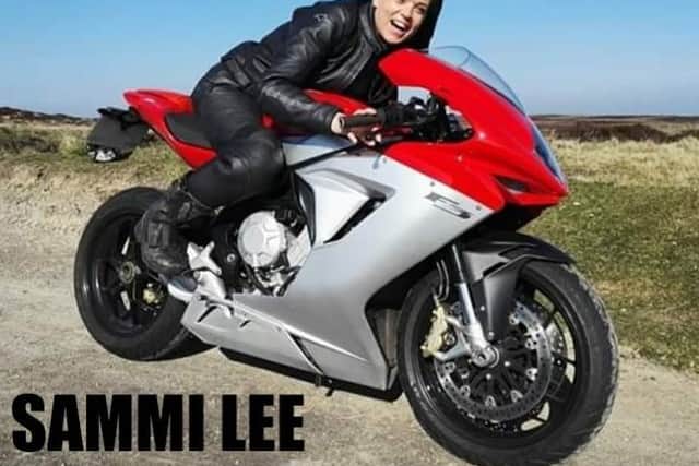 "When she is not singing, Sammi is a motorbike enthusiast."
