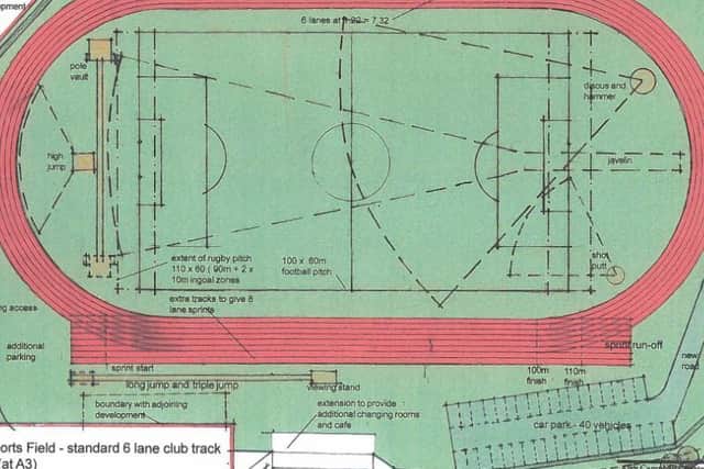 Athletics track plan