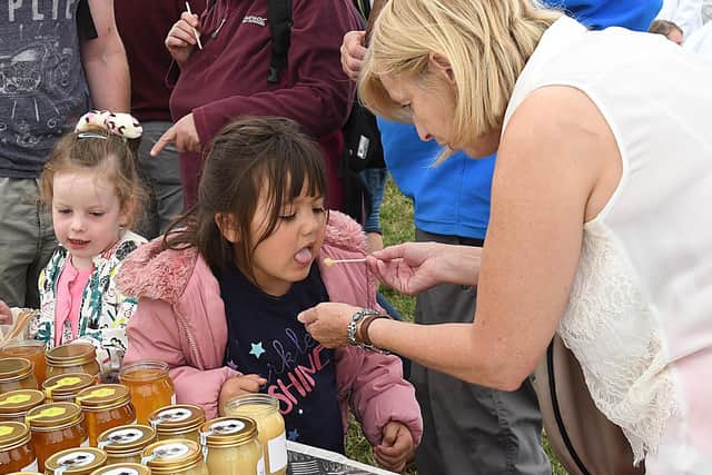 Honey tasting at Egton Show.