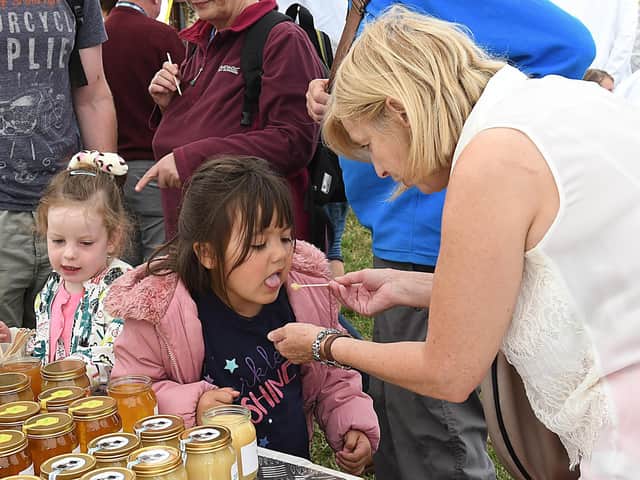 Honey tasting at Egton Show.