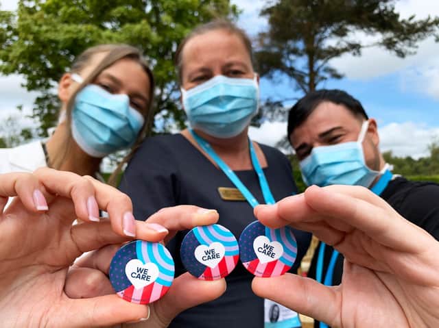 The We Care badge campaign is launched today.