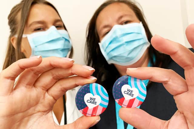 The We Care badge campaign is launched today.