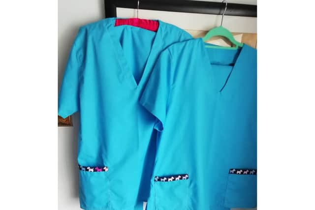 Some of the scrubs the group has made. Picture: Scarborough Scrubs Makers