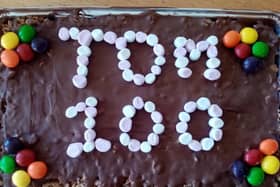 Some of the cakes made to mark Captain Tom Moore's 100th birthday.
