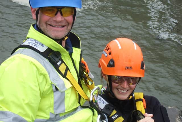 Rob Coastguard training with PC Melanie Smith in 2016