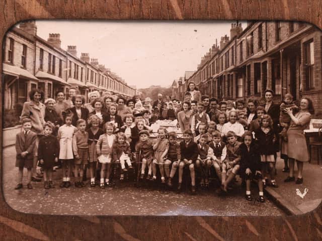 VE Day party at Elmville Avenue, Scarborough, in 1945.