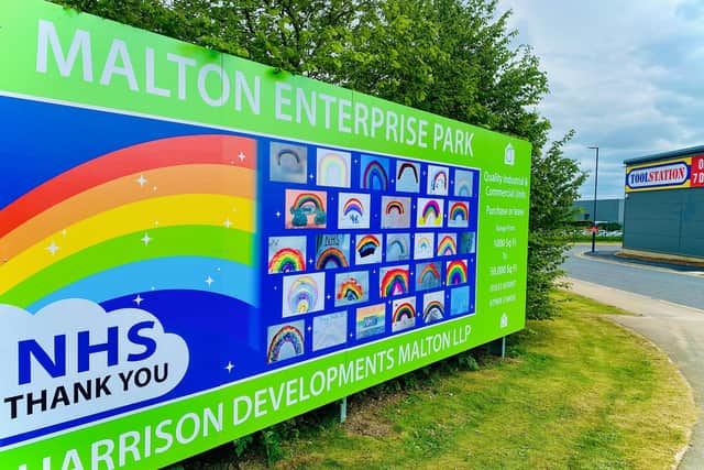 The new enterprise park sign.