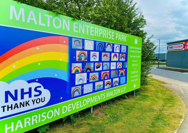 The new enterprise park sign.
