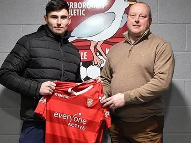 Former Boro defender Jamie Williamson, left, has signed a new deal with Gainsborough Trinity for the 2020-21 season