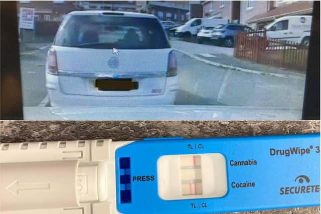 A driver stopped and provided a positive drugs test. Picture from North Yorkshire Police