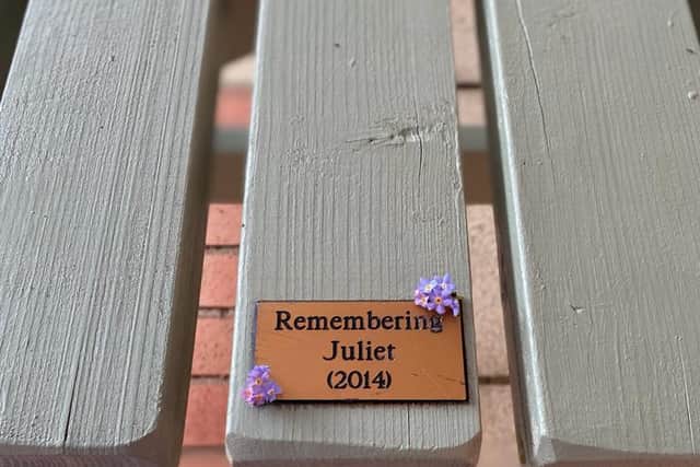 The garden is dedicated to the memory of doctor Juliet Alletson
