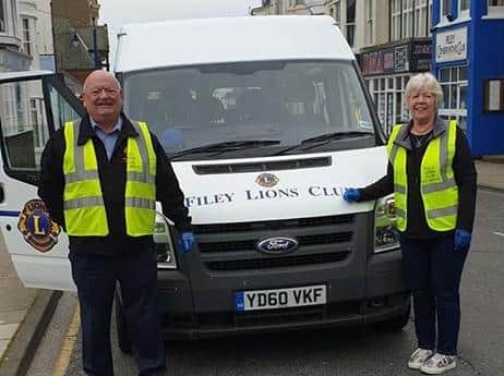 Filey Lions President John Casey and his wife Brenda.