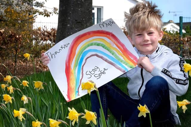 Seven-year-old Harvey's mum works at a pharmacy