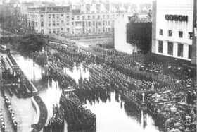 The parade featured 3,000 people.